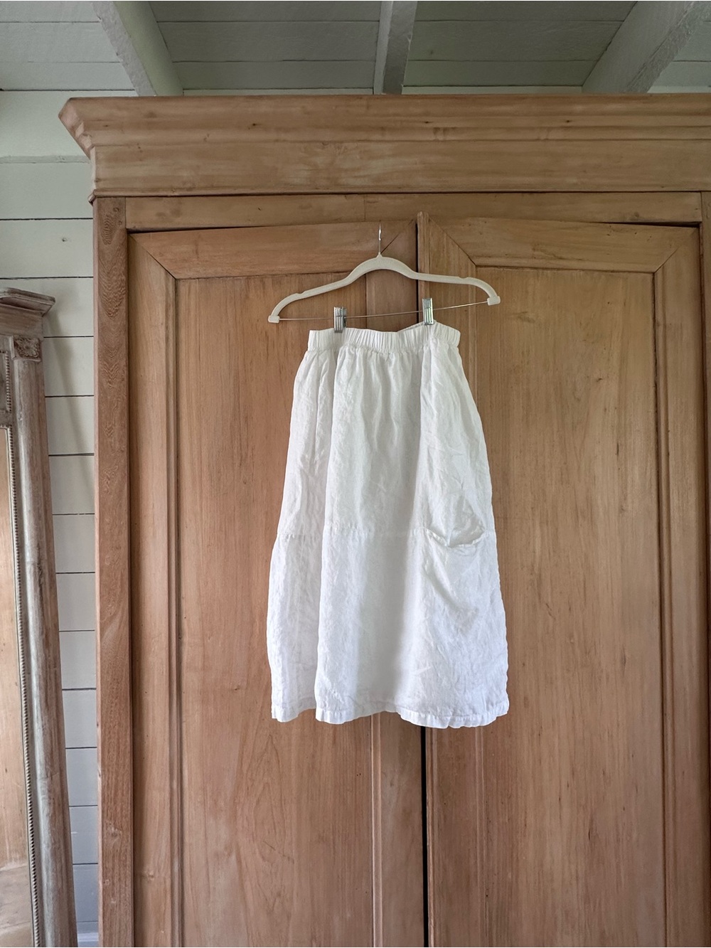 Eileen Fisher Organic Linen Pocket Skirt